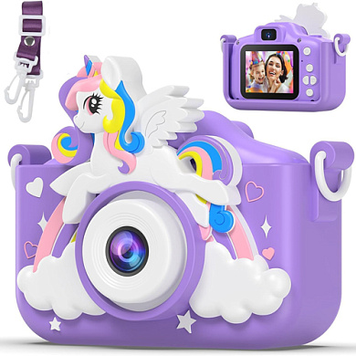 детский фотоаппарат  x2a, purple unicorn, оптом, купить
