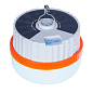 Фонарь кемпинг T1-SMD, Li-Ion аккум., солнечная панель, ЗУ Type-C, крюк