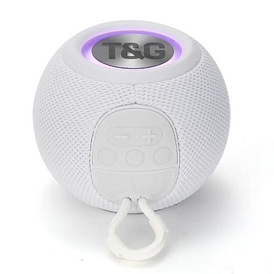 bluetooth-колонка tg337 с rgb подсветкой, speakerphone, радио, white, оптом, купить