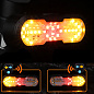 Велоліхтар CYGM-2229 STOP (red+yellow) з сигналом, Li-Ion акумулятор, повороти, ЗУ Type-C