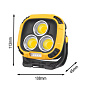 Фонарь кемпинг W891-1-3COB(White+Yellow)+5SMD(Red), Power bank, 2x18650, ЗУ Type-C, магнит, крюк
