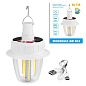 Світлодіодна LED лампа з акумулятором T38-COB+SMD(RGB), 2x18650, сонячна батарея, гачок, ЗУ Type-C
