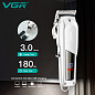 Машинка (триммер) для стрижки волос VGR V-278 SILVER, Professional, 6 насадок, LED Display, STRONG BATTERY