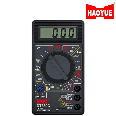 мультиметр haoyue dt830c black, 9v, щупы, термопара, оптом, купить