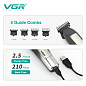 Машинка (триммер) для стрижки волос VGR V-939 BLACK, 4 насадки, LED Display