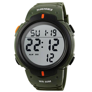 часы наручные 1068ag skmei, army green, оптом, купить