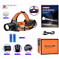 Фонарь налобный NIGHT VISION FLUORESCENCE BL-T210-TG, 2x18650, 1 режим, ЗУ Type-C, zoom