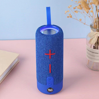 bluetooth-колонка tg619c с rgb подсветкой, speakerphone, радио, blue, оптом, купить