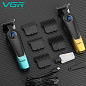 Триммер VGR V-996 GREEN, 4 насадки, LED display