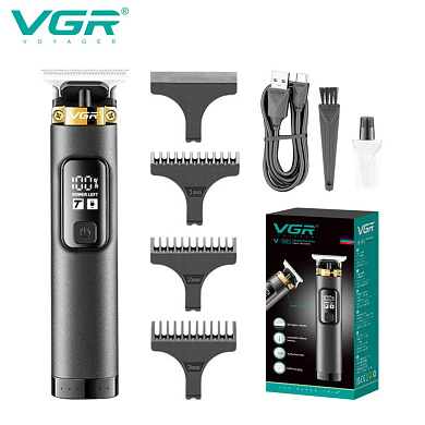 триммер vgr v-985, 3 насадки, led display, оптом, купить