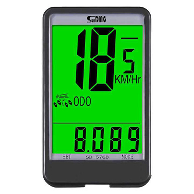велокомпьютер sd-576b, подсветка дисплея, 17 функций,waterproof, оптом, купить