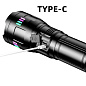 Фонарь NIGHT VISION FLUORESCENCE KEZU G01/AK177D1-WHITE LASER LED PM60-TG, 4х18650, power bank, ЗУ Type-C, zoom