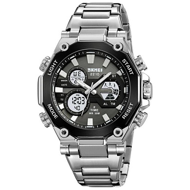 часы наручные 2210si skmei, silver, оптом, купить