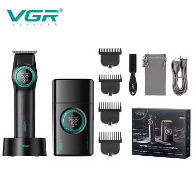 комплект vgr 2 в 1 v-977&v-377 black, триммер и шейвер, оптом, купить