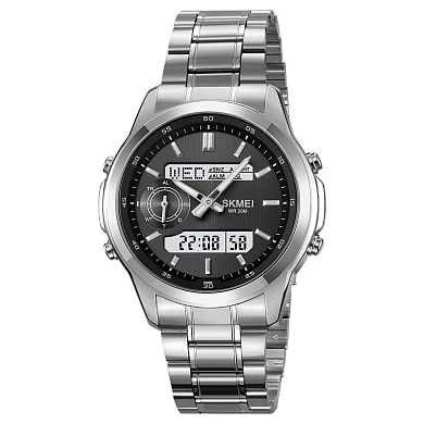часы наручные 2284sibk skmei, silver/black, оптом, купить