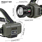 Фонарь налобный NIGHT VISION FLUORESCENCE 8098-TG, IPX4, 2x18650, ЗУ Type-C, zoom, Box