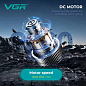 Триммер VGR V-299 BLUE, 4 насадки, 9000RPM, 2000 mAh, 5 уровней скорости, LED display