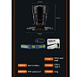 Фонарь налобный BL-25CC-P360, 3x18650, Power Bank, ЗУ Type-C, zoom, Box