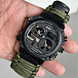 Часы наручные 2202AG SKMEI PARACORD, ARMY GREEN, Compass, термометр, свисток, кресало