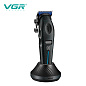 Аккумуляторная машинка для стрижки (clipper) VGR V-887C BLACK, 6 насадок, 9000RPM