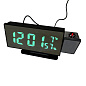 Годинник мережевий проекційний VST-896S-4, зелений, температура, USB