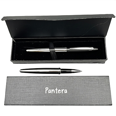 подарочная ручка роллерная pantera в футляре (хромированная) 090, оптом, купить