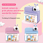 Дитячий фотоапарат миттєвого друку JD30, PINK RABBIT