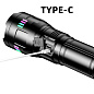 Фонарь NIGHT VISION FLUORESCENCE G01-PM50-TG, индикация заряда, 4x18650, ЗУ Type-C, zoom, Box