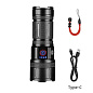 Фонарь CB-B53-TG, 3х18650, power bank, индикация заряда, ЗУ Type-C, zoom, Box