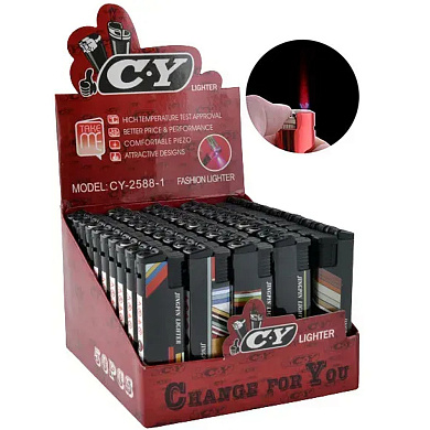 зажигалка с фонариком (турбо пламя) абстракция 2588-1, оптом, купить