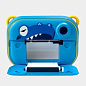 Детский фотоаппарат мгновенной печати YT008, BLIUE DINOSAUR с поддержкой microSD card, 3Y+