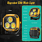 Фонарь кемпинг W891-1-3COB(White+Yellow)+5SMD(Red), Power bank, 2x18650, ЗУ Type-C, магнит, крюк