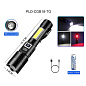 Фонарь COB18-WHITE LASER LED PM10-TG+COB, 1x18650, power bank, магнит, ЗУ Type-C, zoom