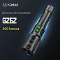 Фонарь YEMAO  YM-G262-TG+лазер(Green), 1x26650, ЗУ Type-C, zoom