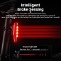 Велофонарь LEADBIKE LD77-LS-4LED с лазерной разметкой, waterproof, Li-Ion  аккумулятор, ЗУ Type-C