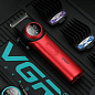 Аккумуляторная машинка для стрижки (clipper) VGR V-001 RED, 10 насадок, 9000 RPM, 4600 mAh, LED light, LED display