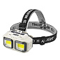 Фонарь налобный HX-816S-2COB(White+Red), Motion Sensor, Waterproof, 1x18650, ЗУ Type-C, Box