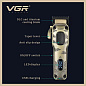 Аккумуляторная машинка для стрижки (clipper) VGR V-027, 8 насадок, 7000 RPM, 2600 mAh, LED display