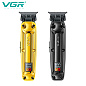 Аккумуляторная машинка для стрижки (clipper) VGR V-904 GOLD, 4 насадки, 2000 mAh, LED display