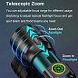 Фонарь 1136-WHITE LASER LED PM10-TG, Li-Ion аккум.,  индикация заряда, ЗУ Type-C, zoom
