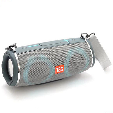 bluetooth-колонка tg642 с rgb подсветкой, speakerphone, радио, grey, оптом, купить