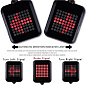 Велофонарь AQY-0100 с автоматическим указанием поворотов (red+yellow) + лазер, waterproof, ЗУ microUSB, Li-Ion аккум.