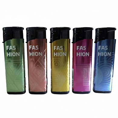 зажигалка пластиковая с фонарем fashion (турбо пламя) 1517-3, оптом, купить