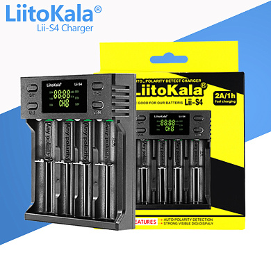 зарядное устройство liitokala lii-s4, 4х-18650, 26650, аа, ааа li-ion, lifepo4, nimh, оригинал, оптом, купить