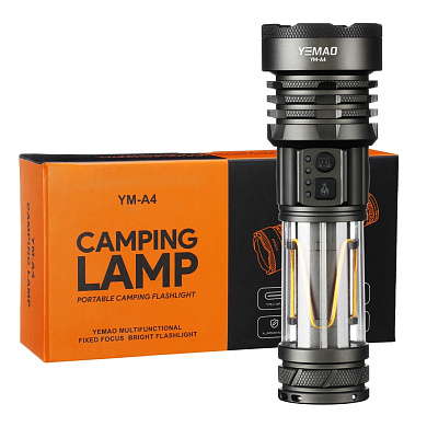 фонарь yemao ym-a4 sanan 55, 1x21700, зу type-c, функция лампы, крюк, оптом, купить