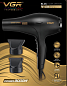 Фен профессиональный VGR V-406 BLACK, 3 уровня обдува, 3 уровня температуры, 2 насадки, 3000 Вт
