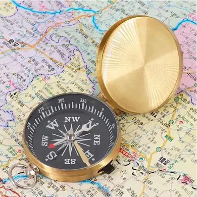 компас туристический с крышкой походный магнитный (4,5 см) g-453, оптом, купить