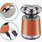 Електробритва VGR V-391 orange для чоловіків, роторна для вологого та сухого гоління, 2 насадки, IPX7