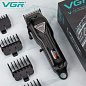 Аккумуляторная машинка для стрижки (clipper) VGR V-051, 4 насадки, 2500 mAh, LED display