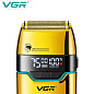 Электробритва VGR V-350 GOLD шейвер, двойное лезвие,  2 насадки, LED Display